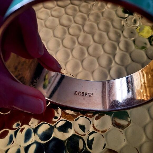 J. CREW Jewel Tone Enamel Bangle Bracelet NORMCORE! - Picture 3 of 7